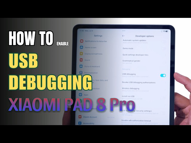 How to Enable USB debugging on your Xiaomi Redmi Pad 8 Pro