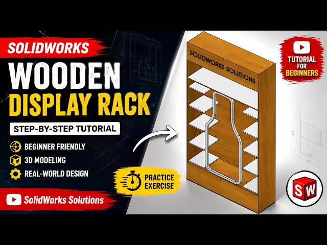 How to Model a Retail Display Rack in SolidWorks! | SolidWorks Exercise-05