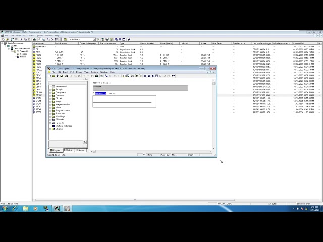 Simatic Safety Programming Example | S7 300