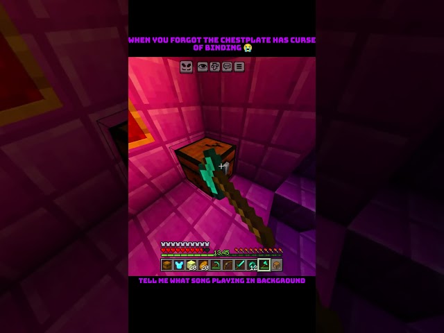 This is Why I Hate Curse of Binding😭 #minecraft #shorts