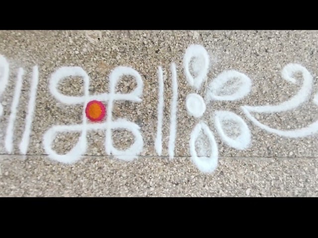 2Simple &Easy border rangoli designs for Tulsikatte #rangoli #borderrangoli #tulsikotamuggulu