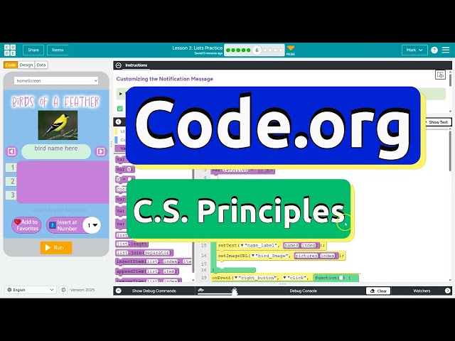 Code.org Lesson 3.6A Lists Practice | Tutorial with Answers | Unit 6 C.S. Principles
