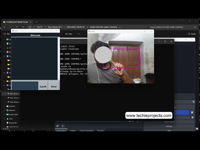 Voice Assistant Chatbot in Python | Virtual Mouse using Hand Gesture Recognition Python