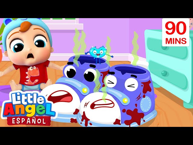 ¡A Limpiar Los Zapatos Sucios! 👞😝 | Canciones Infantiles de Bebé Juan | Little Angel Español