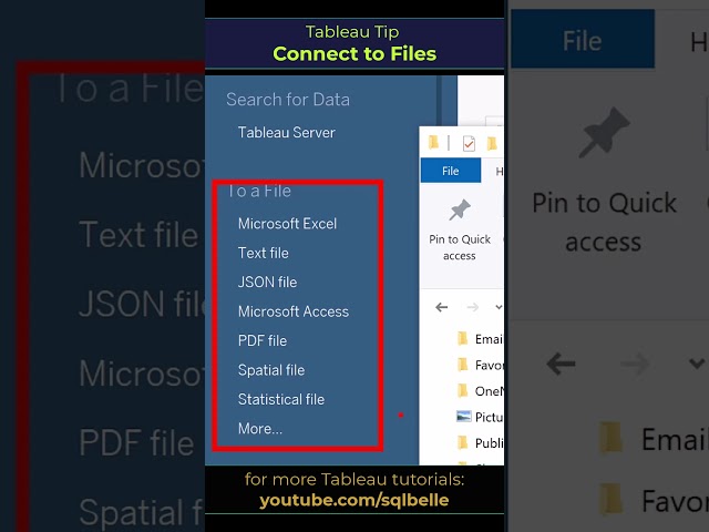 #Tableau Tip - Drag Files to Connect #tableautips #tableaututorial  #tableaudesktop #tutorial