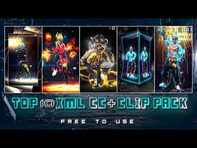 FREE FIRE TOP 10 XML CC + CLIPS | FREE FIRE CLIPS PACK | TOP 10 EMOTE CLIPS ⬇️ #ff