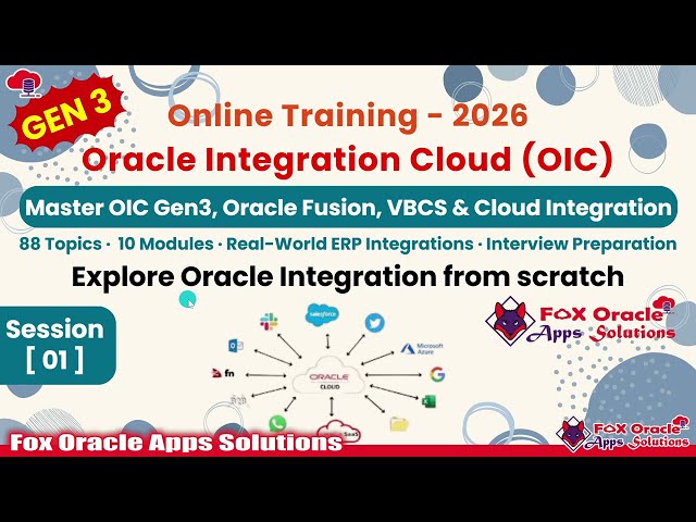 Oracle Integration Cloud Gen3 OIC — Day 1 | Complete Course Overview + Live Integration Demo