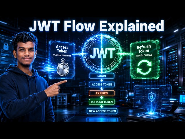 JWT Authentication Flow Explained | Access Token vs Refresh Token | React & Django