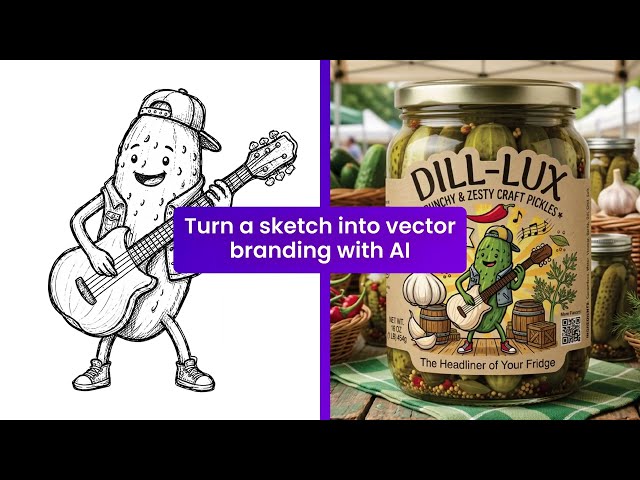 Turn a sketch into vector branding with AI in CorelDRAW