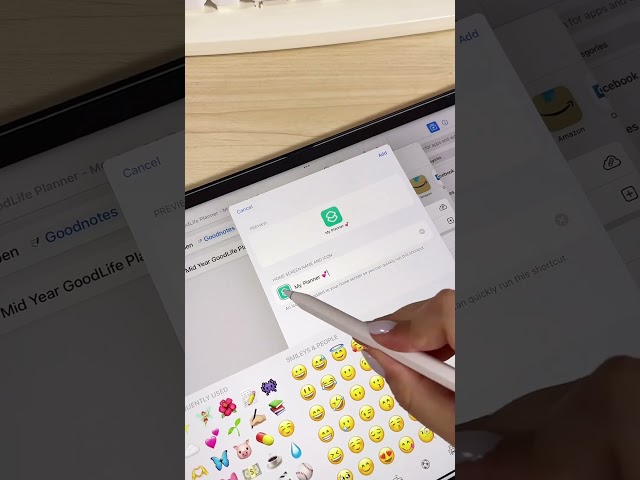 Using the Shortcut app to create custom icons on iPad #ipad #applepencil2 #appleipad #goodnotes5