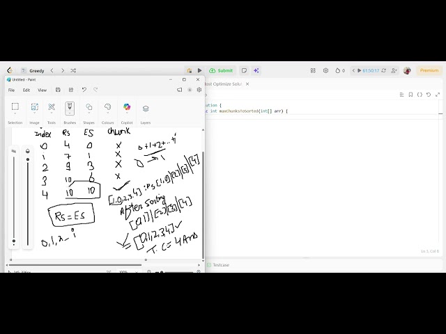 Leetcode 769 | Max Chunks To Make Sorted | Greedy Approach