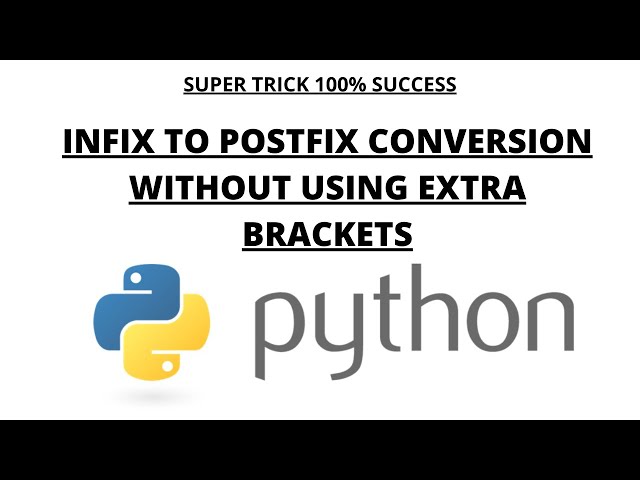 INFIX TO POSTFIX CONVERSION SUPER TRICK WITHOUT THE PROBLEM OF USING MULTIPLE BRACKETS || 100%RESULT