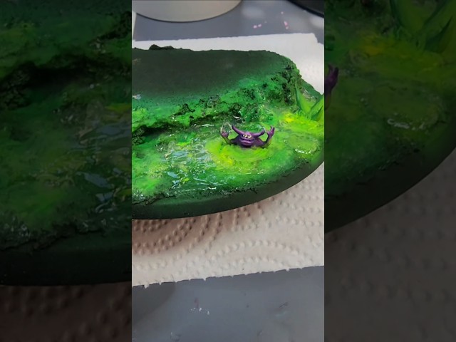 rotigus base tutorial - i didnt film EVERYTHING tho, sorry 🥹 #basing #warhammer40k