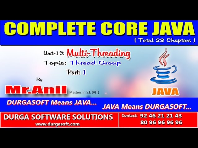 Core Java-Multi-Threading-Thread Group-Part 1