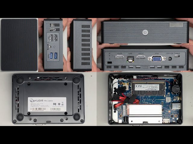 AKUDIS Mini 2QHD MeLE Quieter HD3 Fanless Mini PC Disassembly RAM SSD Hard Drive Upgrade Replacement