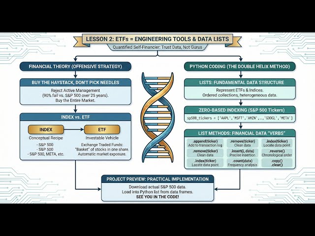 PYTHON for FINANCE LESSON 02: Analyzing ETFs with Python Lists