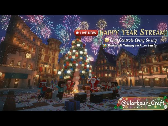 🎄 New Year Falling Pickaxe LIVE | Chat Controls the Pickaxe ⛏️