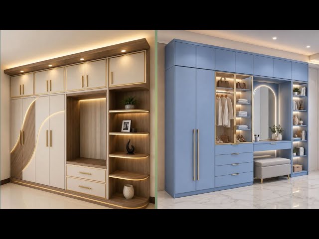 full wall wardrobe design for bedroom/Stylish Wardrobe Design Ideas for Home/Luxury Storage Trends