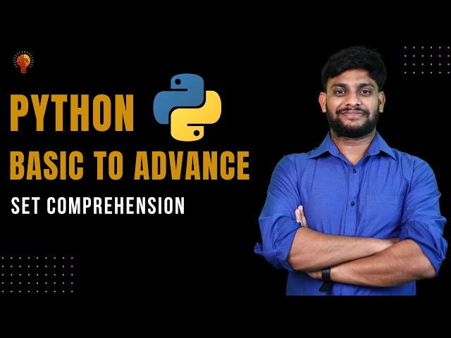 Set Comprehension  | Python Beginner to Advance | Python Tutorial