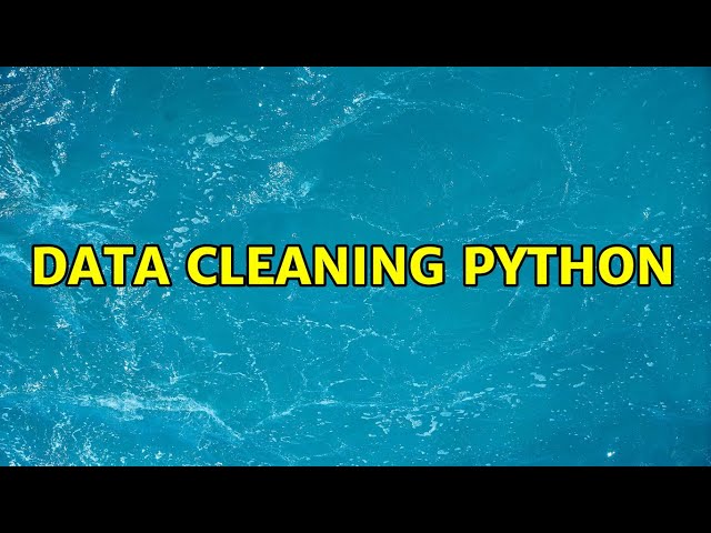 Data Cleaning python