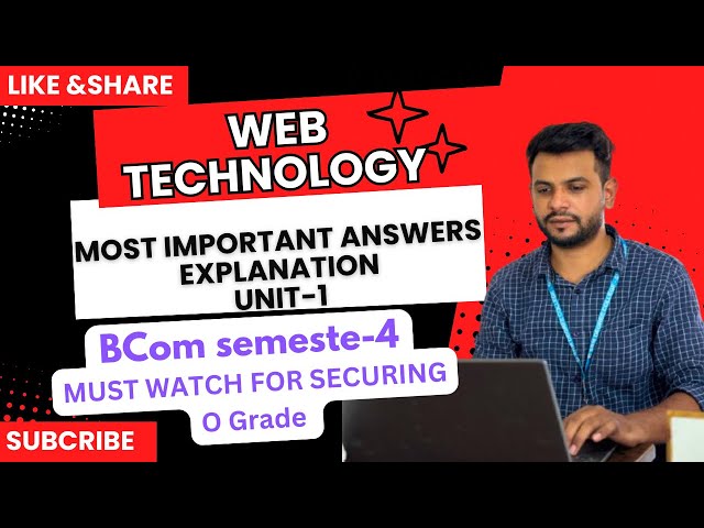 WEB TECHNOLOGY || UNIT-1 || Most important questions from examination 2025|| | semester-4 ||