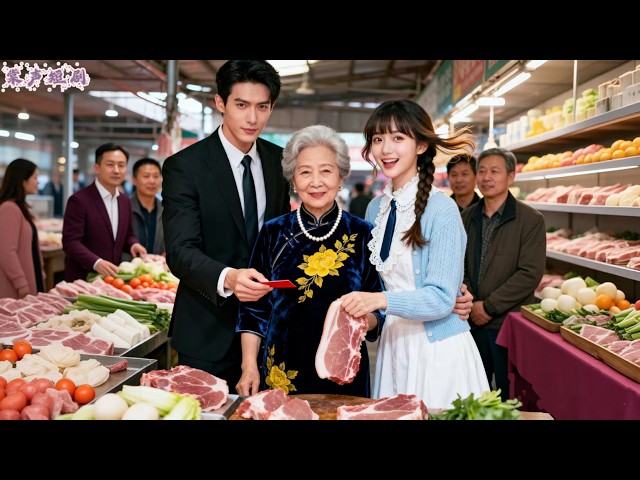 女孩好心幫老奶奶搶來半價豬頭肉，竟意外得到個總裁老公！本以為只是契約婚姻，怎料他卻被她的善良一步步征服，婚後把她寵上天！#總裁夫人在熗豬肉 #drama #愛情 #霸總 #甜寵 #灰姑娘 #好看