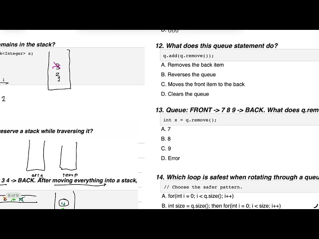 Unit 8: Stacks and Queues Practice | Data Structures and Algorithms