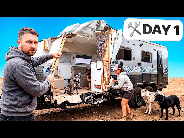 From Scrap to Dream Caravan: Day 1 of Our 27ft Salvage Rebuild | Paws Rigs and Adventures