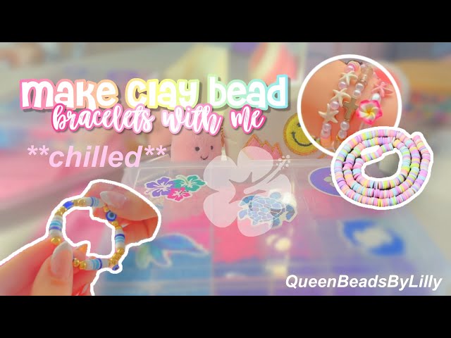 Make Clay Bead Bracelets With Me 🧸🍁|| QueenBeadsByLilly🎀