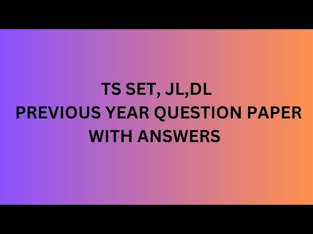 previous year physical science SET, JL, DL question paper with solutions