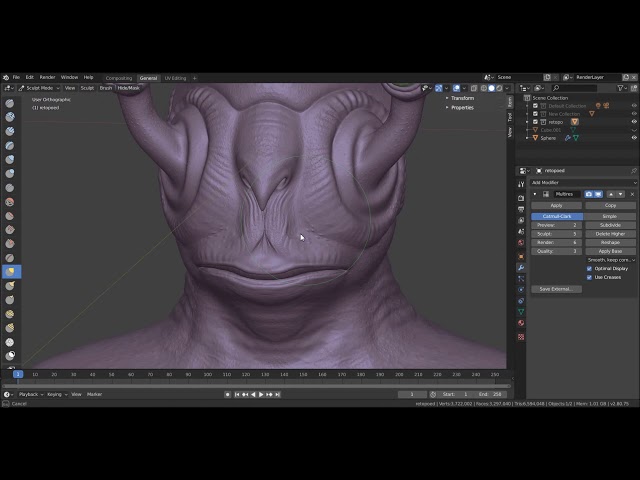 Blender 2.8 multires test