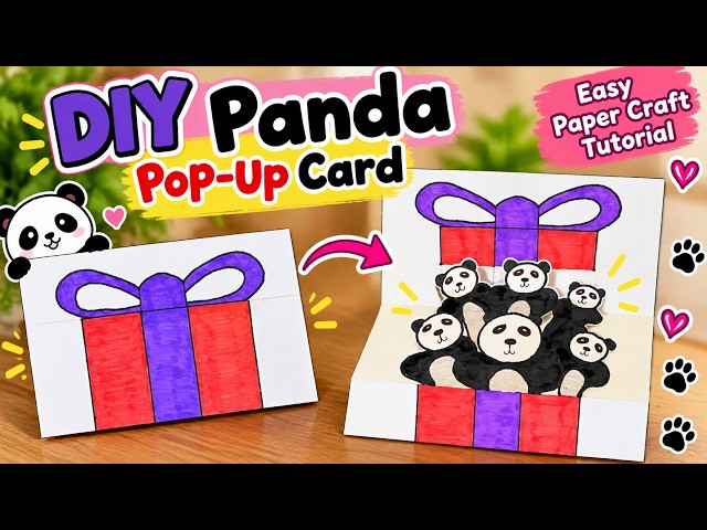 DIY Panda Pop-Up Card 🐼 | Easy Paper Craft Tutorial