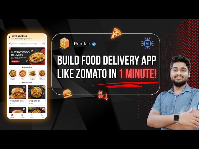 Build a FULL Food Delivery App in 1 Minute Using AI! 🤯🚀