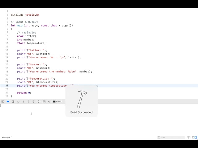 C Tutorial 4: Input & Output