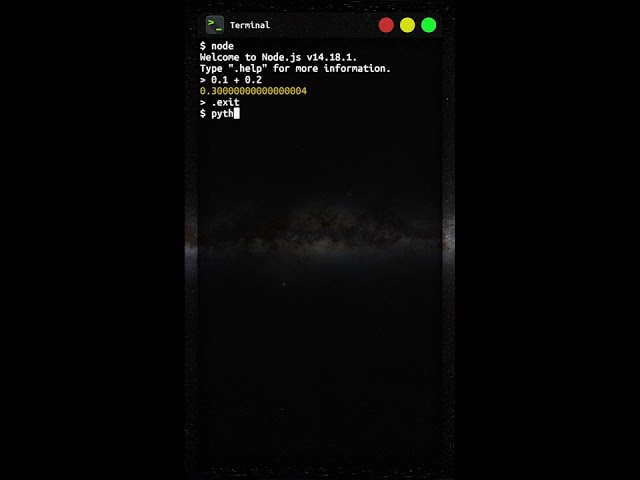 JavaScript & Python - What is 0.1 + 0.2 ? #python #javascript #asmr #programing