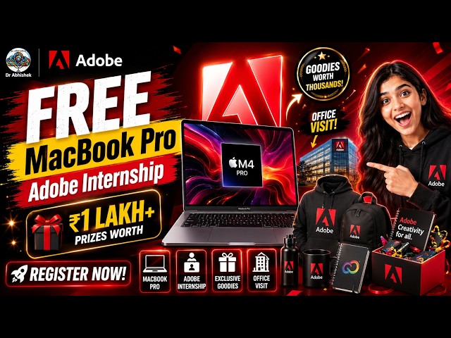 FREE MacBook Pro, Adobe Internship, Goodies & Office Visit! | Adobe University Hackathon 2026