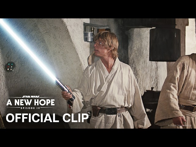 Obi-Wan Gives Luke Skywalker His Father's Lightsaber | Star Wars: A New Hope | Official Clip