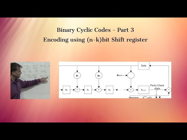 Encoding using (n-k) bit Shift Register -  Binary Cyclic Codes - Part 3 | Error Control Coding