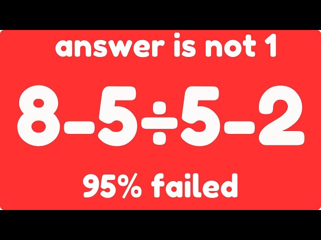Only Smart and genius people can solve this math problem within 5 seconds.  | If you solve, comments