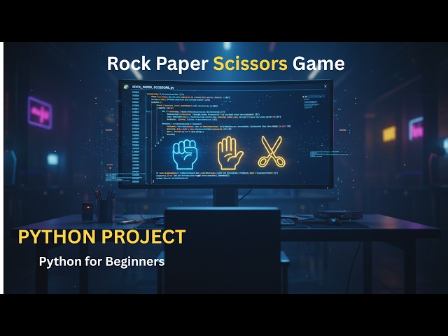 Rock Paper Scissors Game in Python | Python Mini Project for Beginners | Step-by-Step Tutorial #code