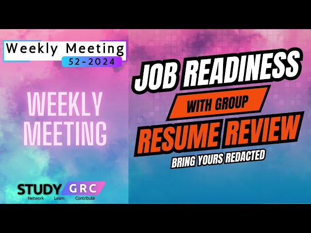 Job Readiness: Resume Reviews & NICE Framework Insights