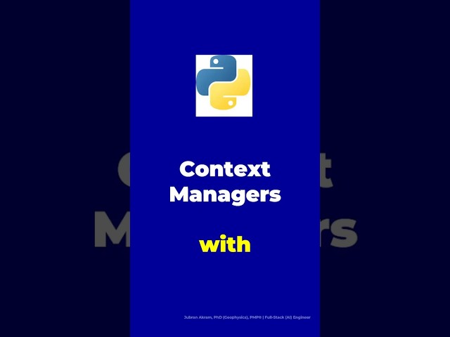 Context Managers #python #pythonprogramming #shorts
