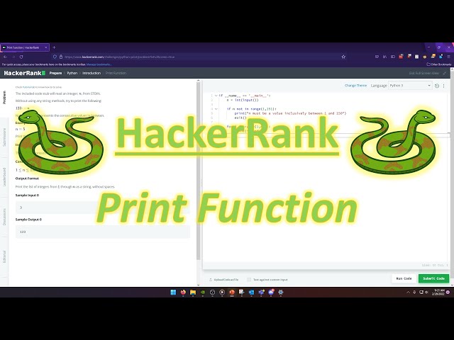 HackerRank (Python): Print Function