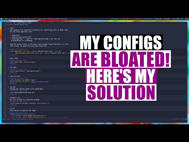 Making My XMonad And Emacs Configs More Readable