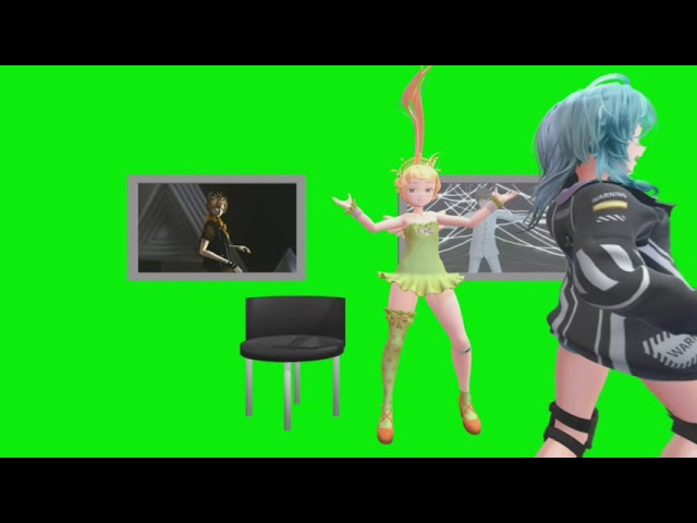 【VRMMD】キシトリさんとポテザさんで怪物対決 (passthrough)