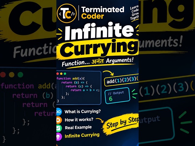 Infinite Currying in JavaScript 🔥 | Explained with Easy Example | JavaScript Interview Question