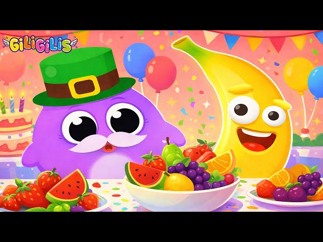 Amazing Fruit Party with Funny Banana | Learn ABC, Phonics, Shapes, Numbers, Colors | Kids Cartoon