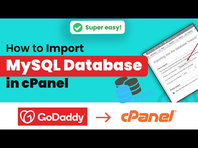 How to import MySQL database in GoDaddy cPanel 2024 | Initial Solution