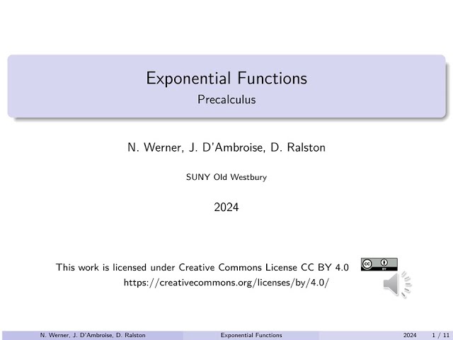 Precalculus - Lecture 07 - Exponential Functions