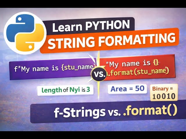 Learn Python String Formatting in One Video (Beginner Friendly)